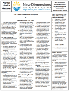 Latest research New Dimensions Day Treatment Centers