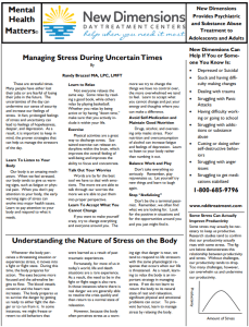 Stress New Dimensions Day Treatment Centers