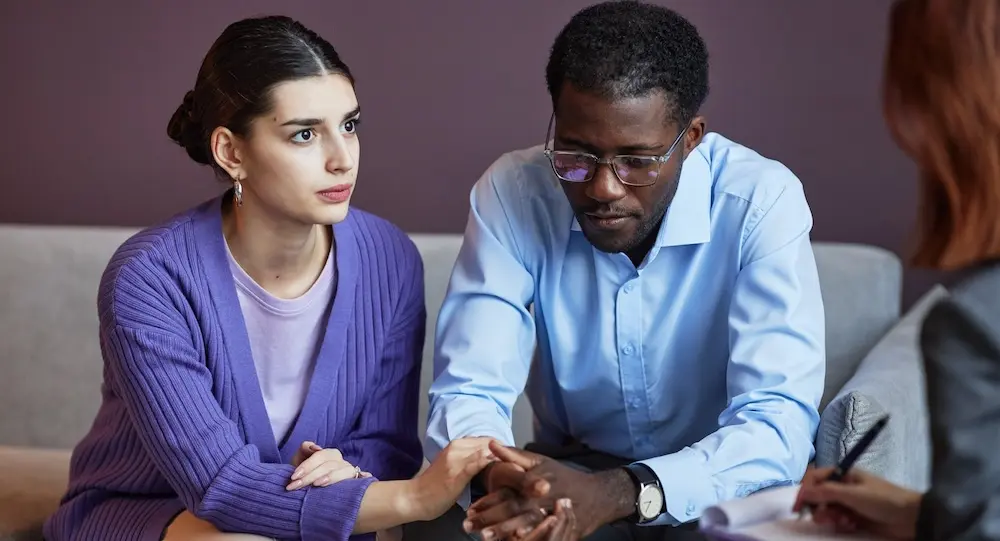 Married couple dealing with problems in relationship