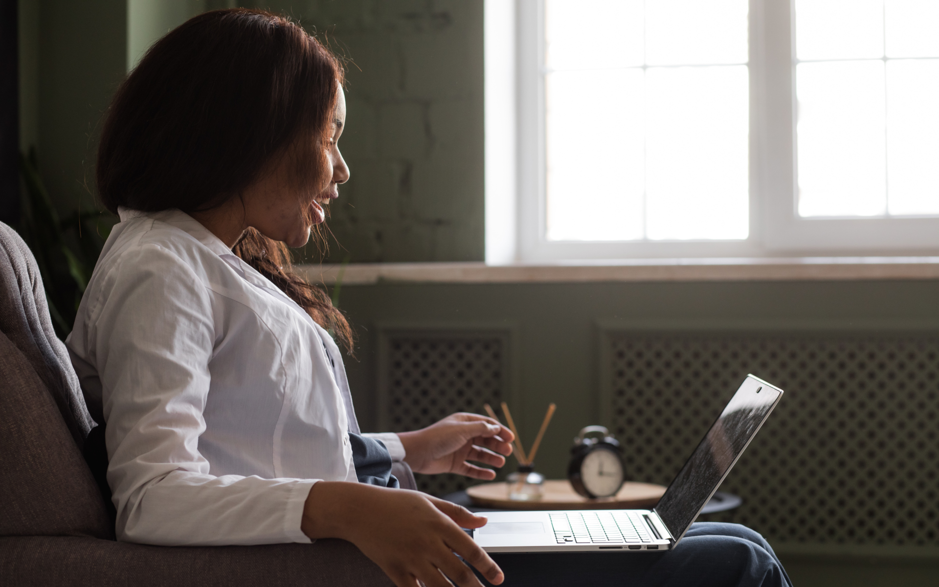 Woman on computer