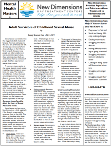 Sexual Abuse New Dimensions Day Treatment Centers