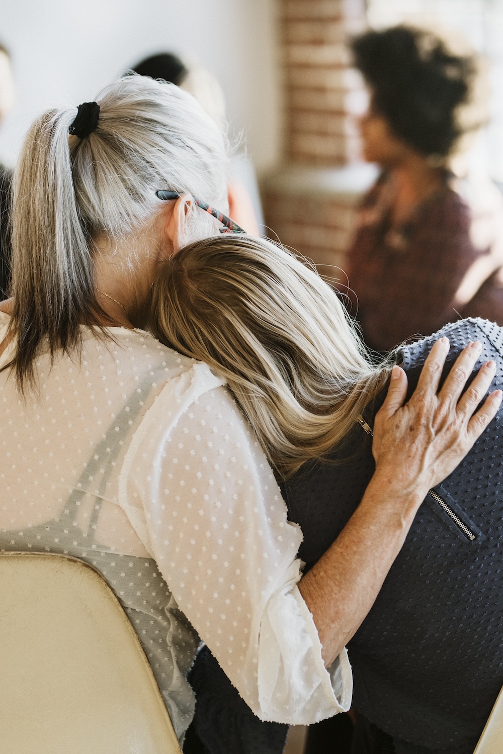 People support each other in a rehab session