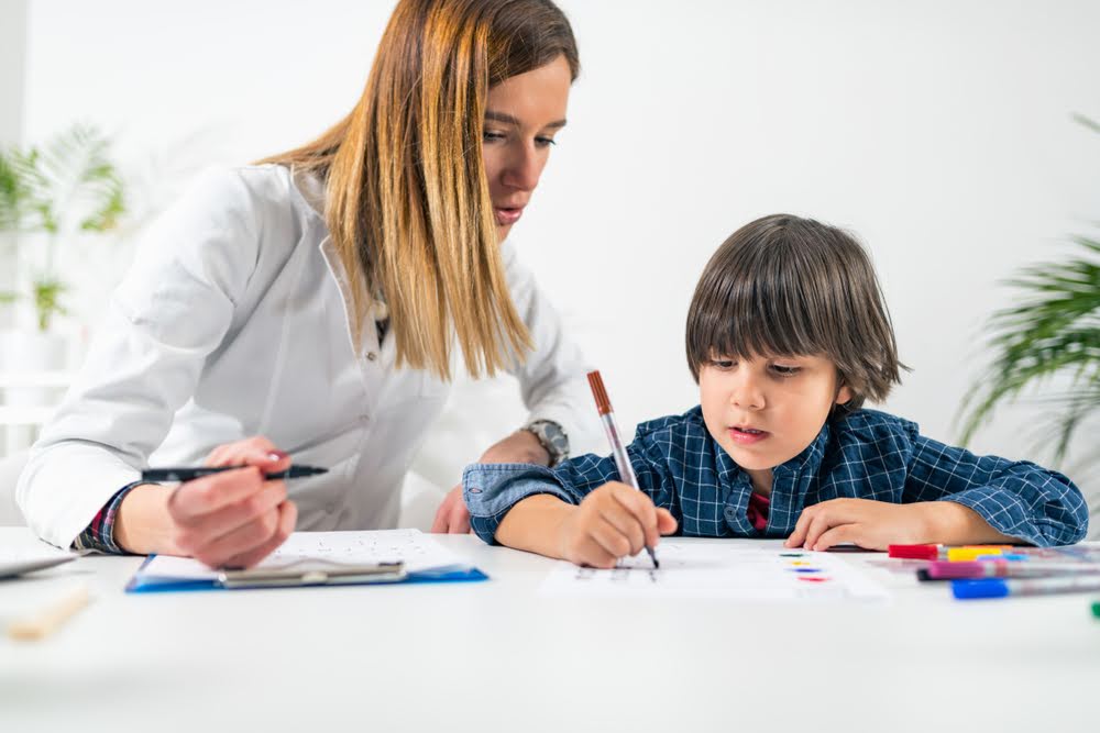 Psychology Test for Children - Toddler Doing Logic Test with Numbers